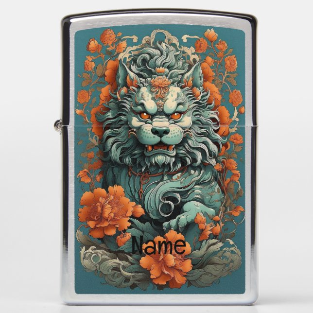 Flu Lion of Wisdom  Zippo Lighter (Front)