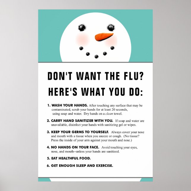 flu prevention poster (Front)