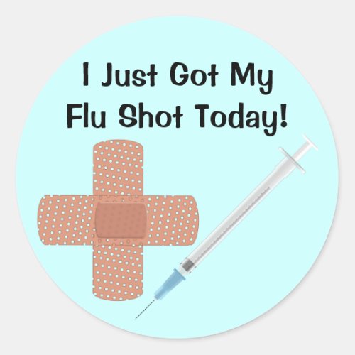 Flu Vaccine Sticker