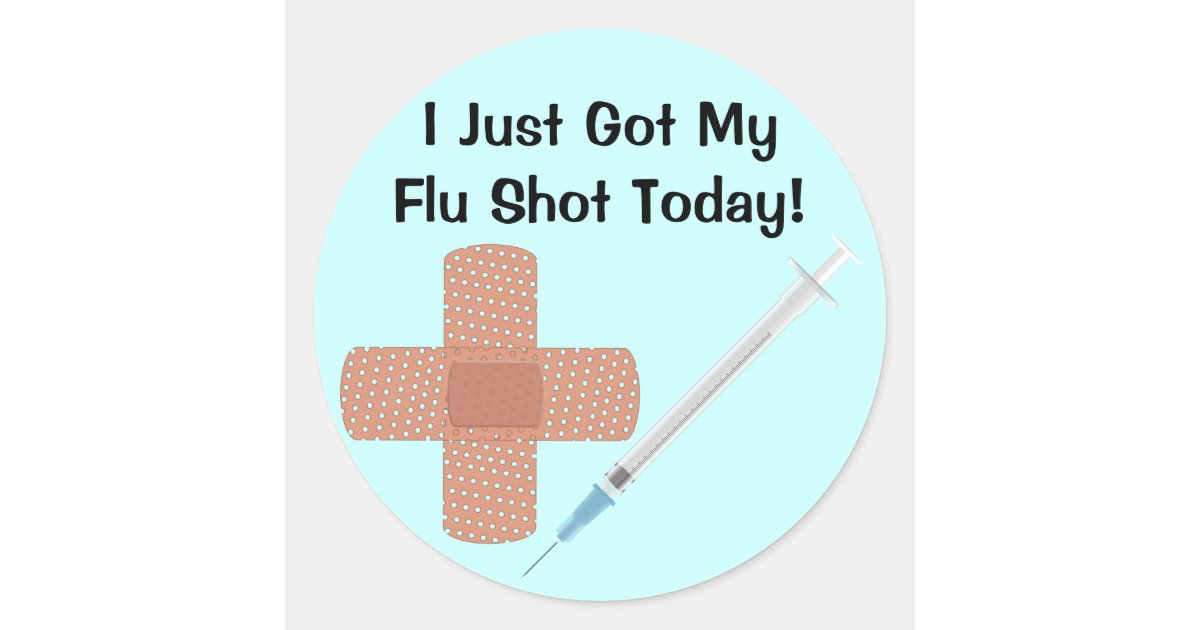 Flu Vaccine Sticker | Zazzle
