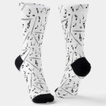 Flue Music Notes Pattern Socks