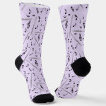 Flue Music Notes Pattern Socks