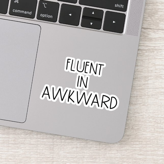 Fluent In Awkward Funny Introvert Sticker (Detail)