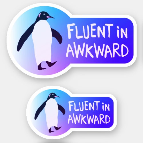 Fluent in Awkward Sticker Pair