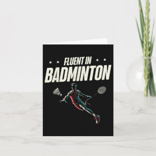 Fluent In Badminton Player Shuttle Card