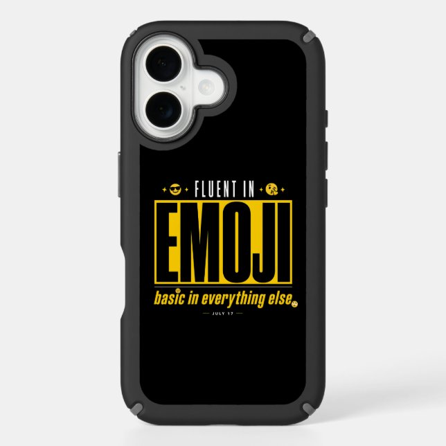 Fluent in Emoji iPhone 16 Cases| Funny Emoji  Speck iPhone Case (Front)
