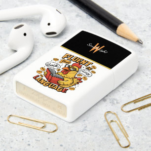 Fluent in Fowl Language Chickens Guide Zippo Lighter