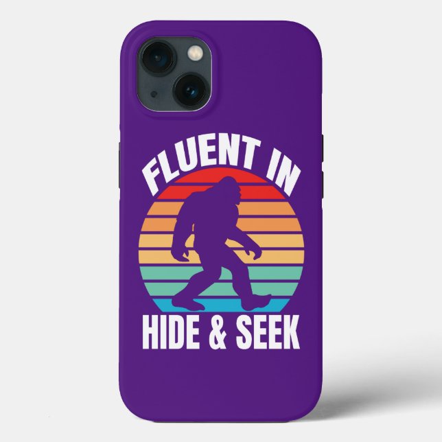 Fluent in Hide and Seek Funny Bigfoot  Case-Mate iPhone Case (Back)
