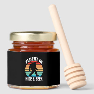 Fluent in Hide and Seek Funny Bigfoot Honey Jar Favors