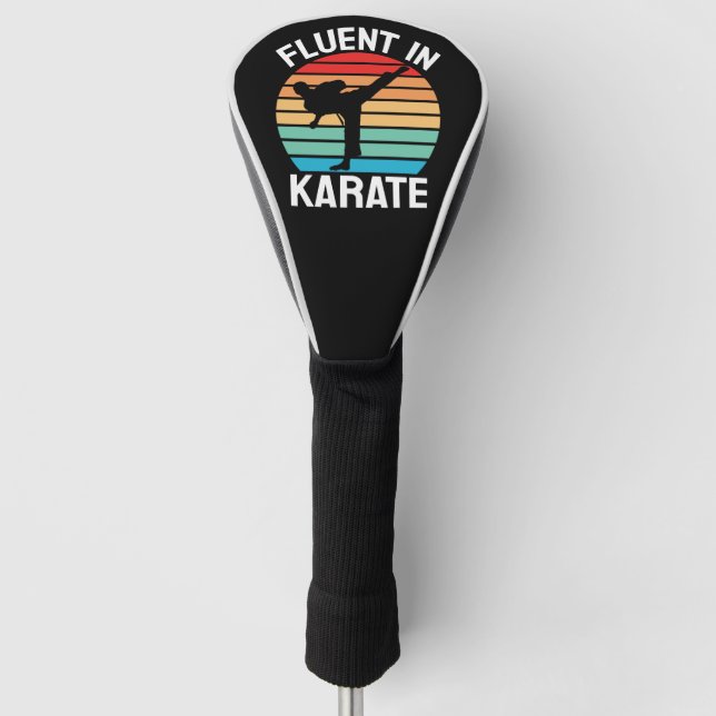 Fluent in Karate Funny Karate Golf Head Cover (Front)