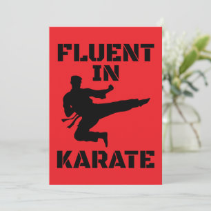 Fluent in Karate Funny Karate T-Shirt Invitation