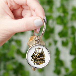 Fluent in Legalese Funny Lawyer Keychain