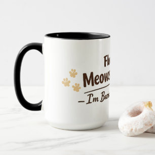 Fluent in Meows & Purrs Funny Cat Lover Gift Mug