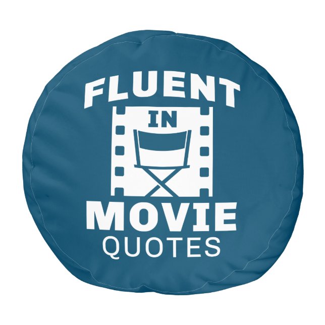 Fluent In Movie Quotes Pouf (Top)