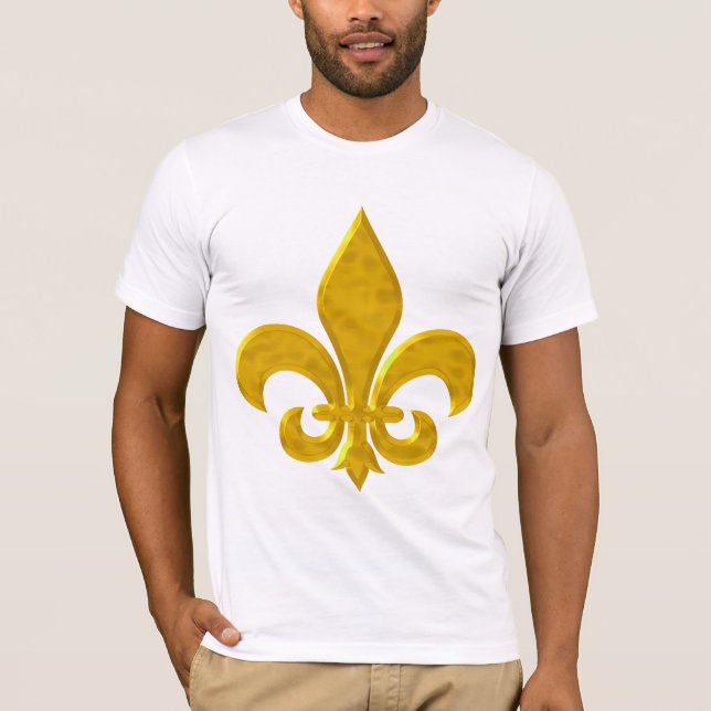 Fluer De Lis Hammered Gold T-Shirt (Front)