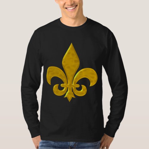 Fluer De Lis Hammered Gold T_Shirt