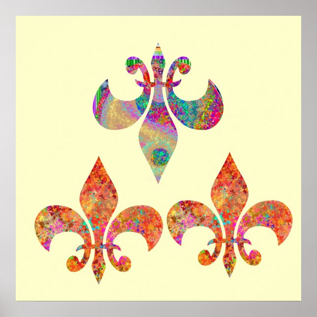 Fluer-de-Lis: Happy Patterns by Navin Poster (Front)