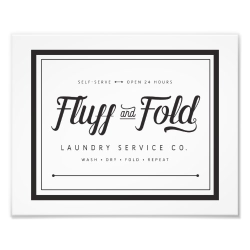Fluff and Fold Laundry Photo Print