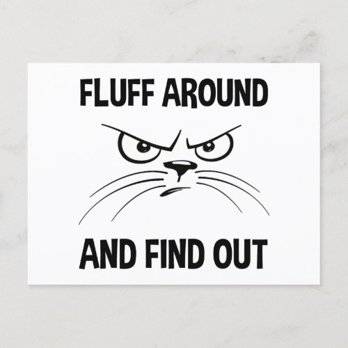 Fluff Around And Find Out Postcard