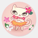Fluff Hula Cat Sticker at Zazzle