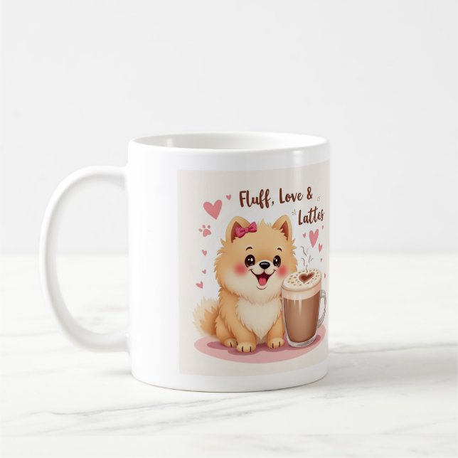 Fluff, Love & Lattes Coffee Mug (Left)