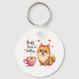 Fluff, Love & Lattes Keychain