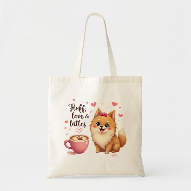 Fluff, Love & Lattes Tote Bag (Front)