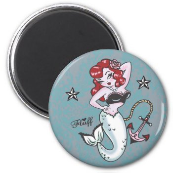 Fluff Molly Mermaid Magnet by FluffShop at Zazzle