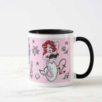 Fluff Molly Mermaid Mug In Pink by FluffShop at Zazzle