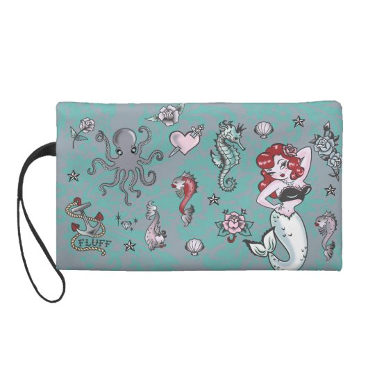 Fluff Molly Mermaid Wristlet Bag (Back)