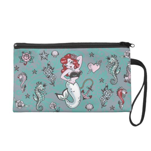 Fluff Molly Mermaid Wristlet Bag (Front)