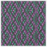 Fluff purple and green print fabric