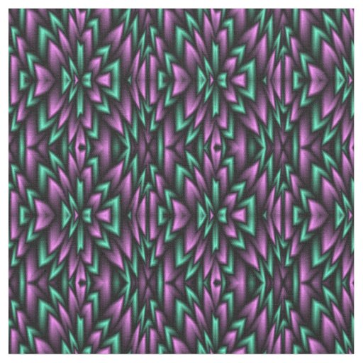 Fluff purple and green print fabric