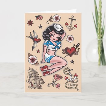 Fluff Suzy Sailor Card by FluffShop at Zazzle