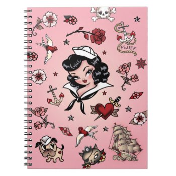 Fluff Suzy Sailor Notebook In Pink by FluffShop at Zazzle