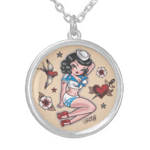 Fluff Suzy Sailor Pinup Necklace