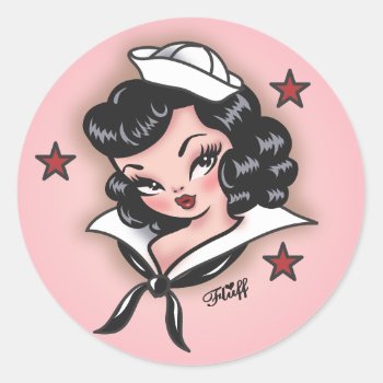 Fluff Suzy Sailor Sticker by FluffShop at Zazzle
