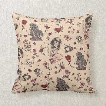Fluff Suzy Sailor Tattoo Pillow by FluffShop at Zazzle