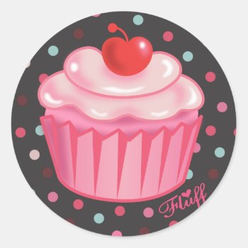 Fluffcakes Cupcake Sticker By Fluff by FluffShop at Zazzle