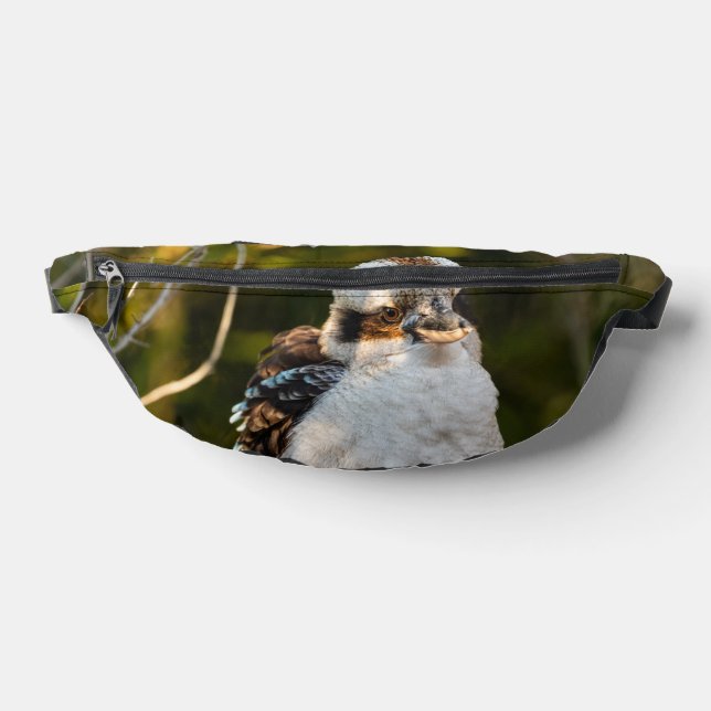 Fluffed up laughing kookaburra fanny pack (Lay Down)