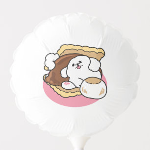 Fluffier Than a S’more – Cute Dog and Dessert Pun Balloon
