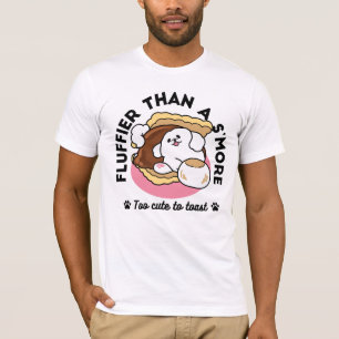 Fluffier Than a S’more – Cute Dog and Dessert Pun T-Shirt