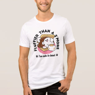 Fluffier Than a S’more – Cute Dog and Dessert Pun Tri-Blend Shirt