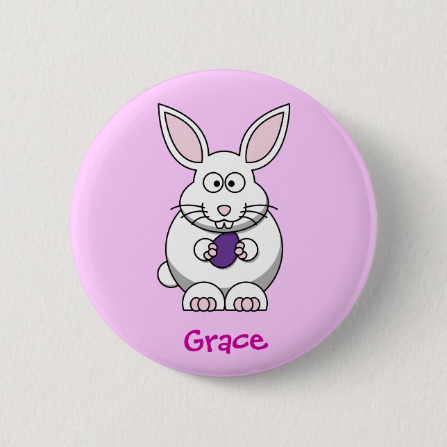 Fluffly bunny button (Front)