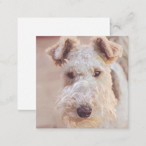 Fluffy Airedale Welsh Terrier Type Dog Puppy Enclosure Card