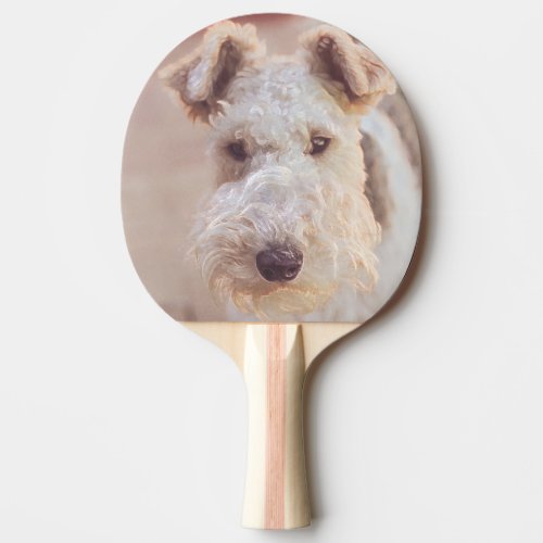 Fluffy Airedale Welsh Terrier Type Dog Puppy Ping Pong Paddle