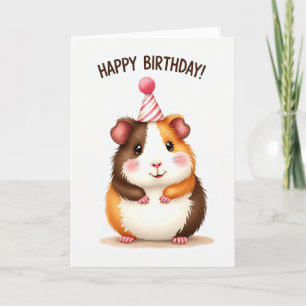 Fluffy Animal Birthday Card