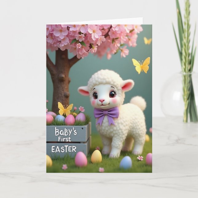 Fluffy Animal Springtime Card (Front)