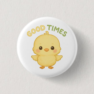 Fluffy Baby Chick Pin Button