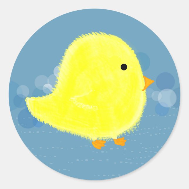 Fluffy Baby Chick Stickers (Front)